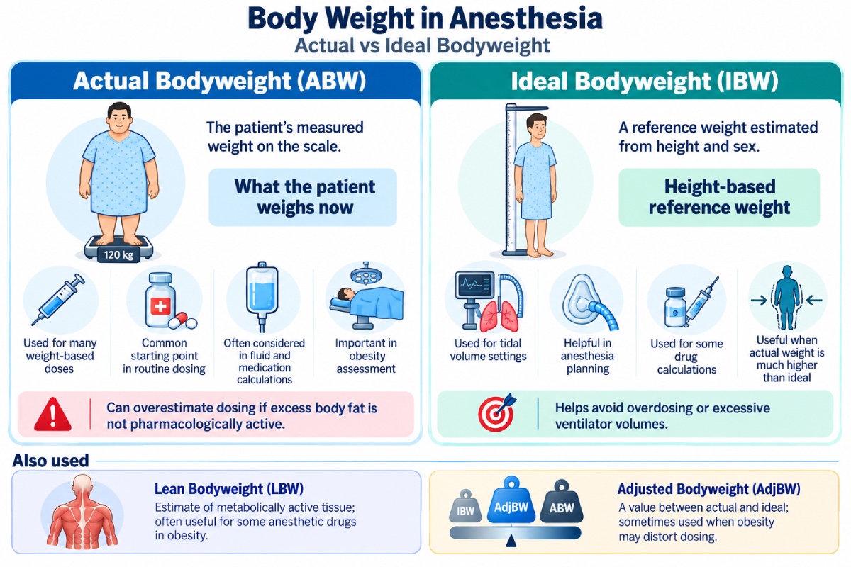 Ideal and Actual Body Weight in Anesthesia